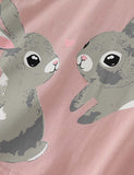 Rabbit Printed Short Sleeve Set - Mini Berni