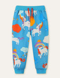 Rainbow Dinosaur Printed Sweatpants - Mini Berni