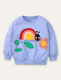 Rainbow Ladybug Appliqué Sweatshirt + Ladybug Printed Leggings - Mini Berni