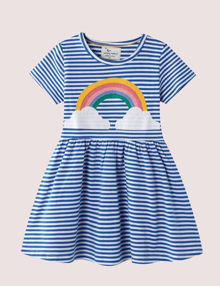 Rainbow Striped Dress - Mini Berni