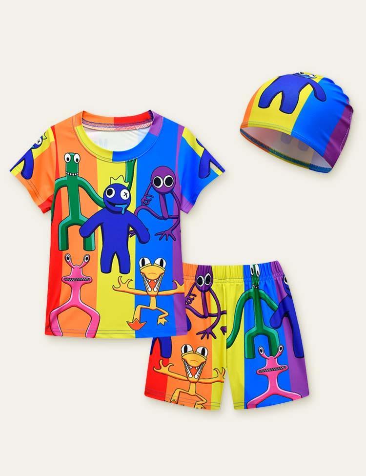Rainbow Swim Suit + Cap - Mini Berni