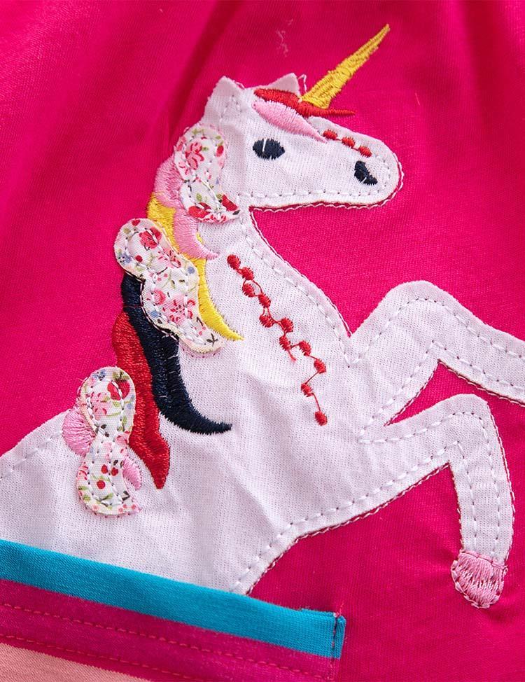 Rainbow Unicorn Appliqué Dress - Mini Berni