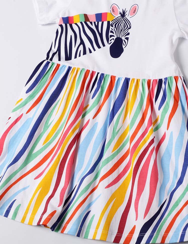 Rainbow Zebra Prints Dress - Mini Berni