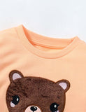 Scarf Bear Appliqué Sweatshirt - Mini Berni