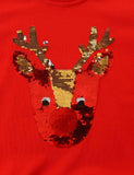 Sequined Elk Sweatshirt - Mini Berni