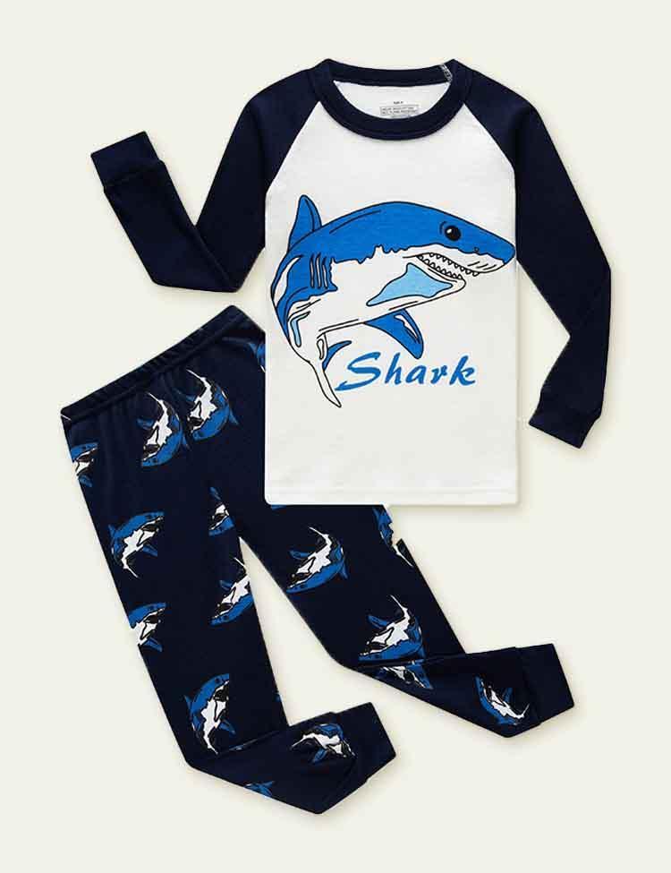 Shark Print Pajamas - Mini Berni