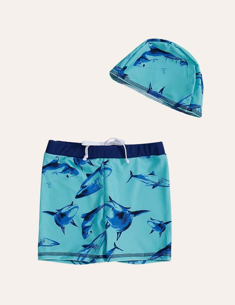 Shark Swimming Shorts + Swimming Cap - Mini Berni
