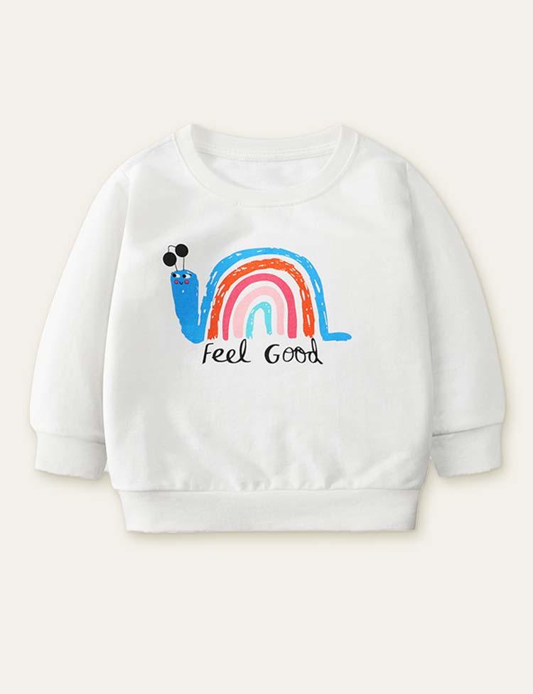 Snail Rainbow Printed Sweatshirt - Mini Berni
