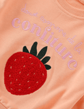 Strawberry Embroidered Sweatshirt - Mini Berni