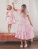 Tie-Dye Sleeve Family Matching Dress - Mini Berni