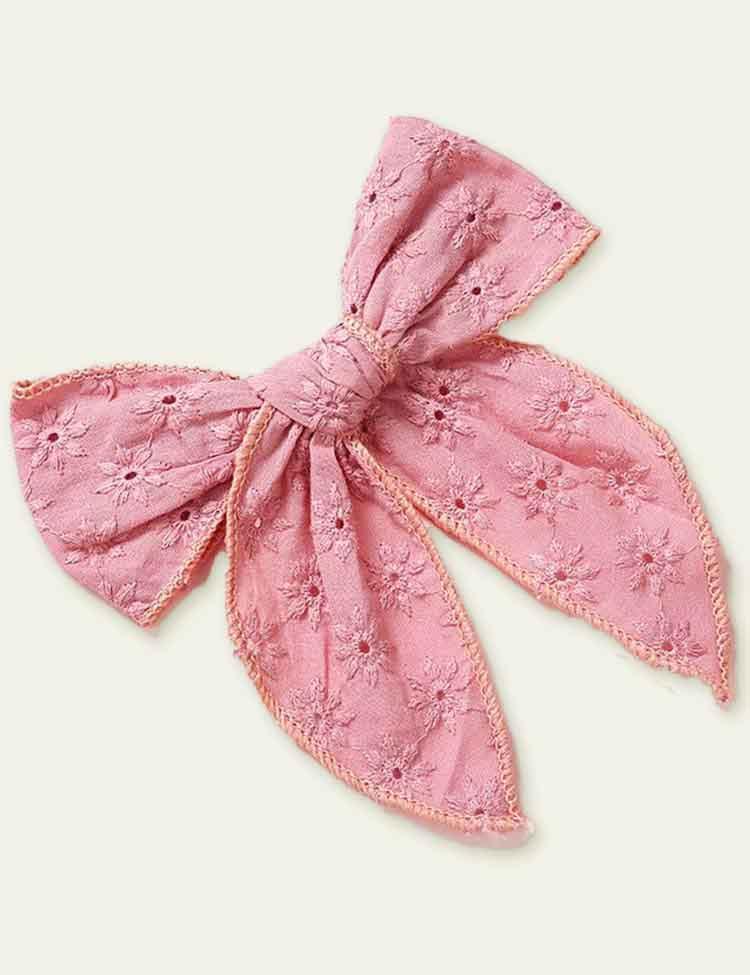 Today Only - Embroidery Bow Barrettes - Mini Berni