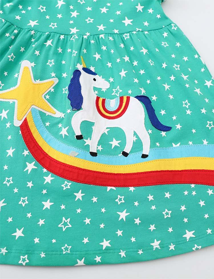 Unicorn Appliqué Dress - Mini Berni