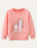 Unicorn Appliqué Embroidered Sweatshirt - Mini Berni