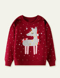 Unicorn Appliqué Sweatshirt - Mini Berni