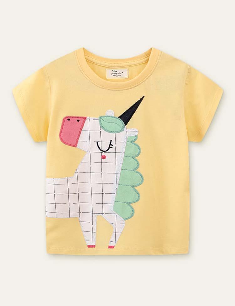 Unicorn Appliqué T-shirt - Mini Berni