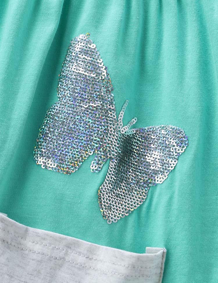 Unicorn Butterfly Embroidered Dress - Mini Berni