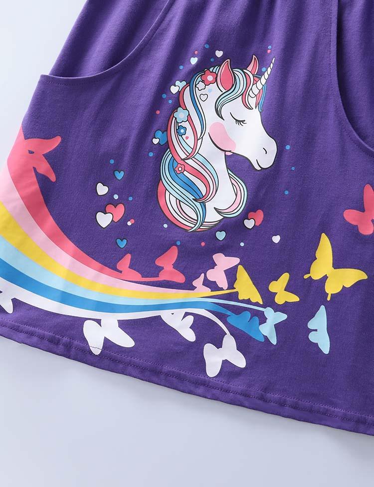 Unicorn Butterfly Rainbow Dress - Mini Berni