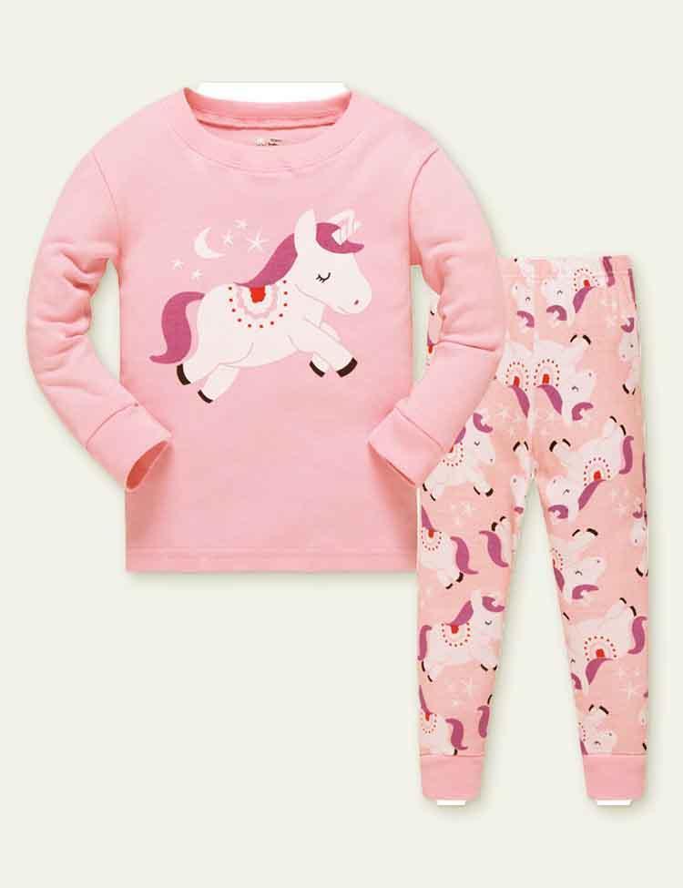 Unicorn Print Pajamas - Mini Berni