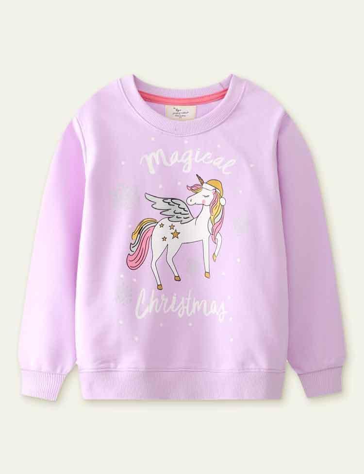 Unicorn Printed Sweater - Mini Berni