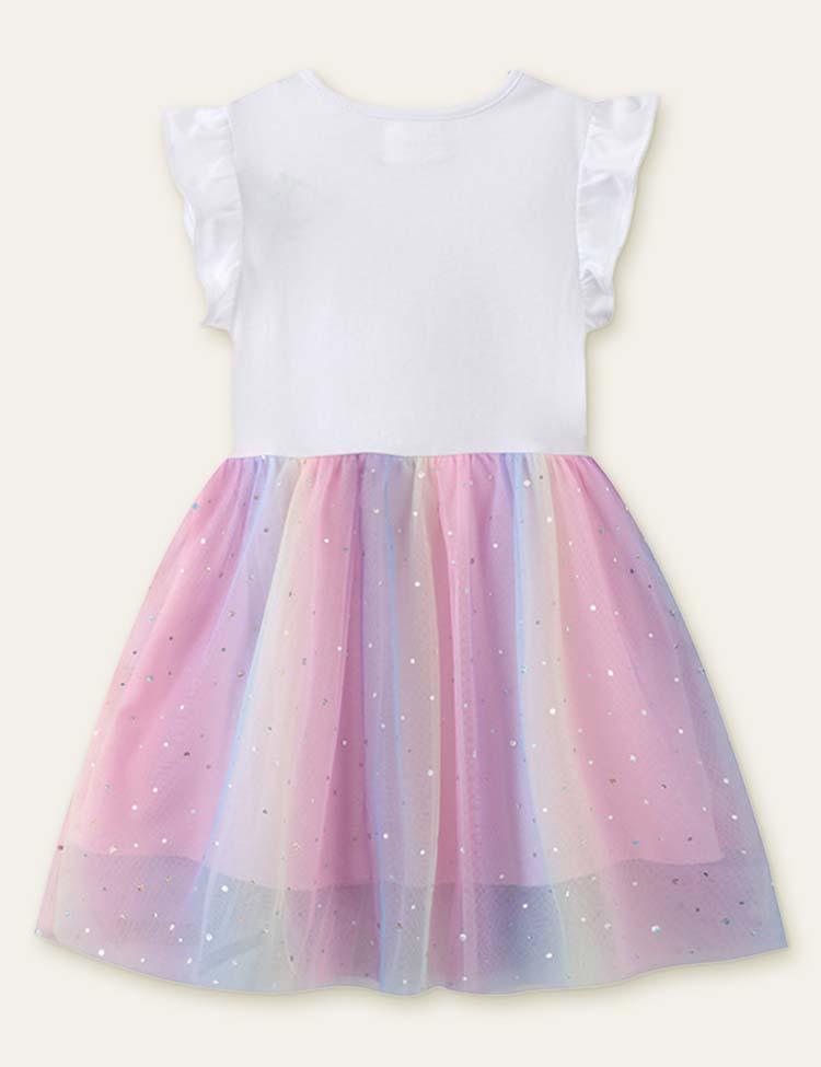 Unicorn Rainbow Mesh Dress - Mini Berni
