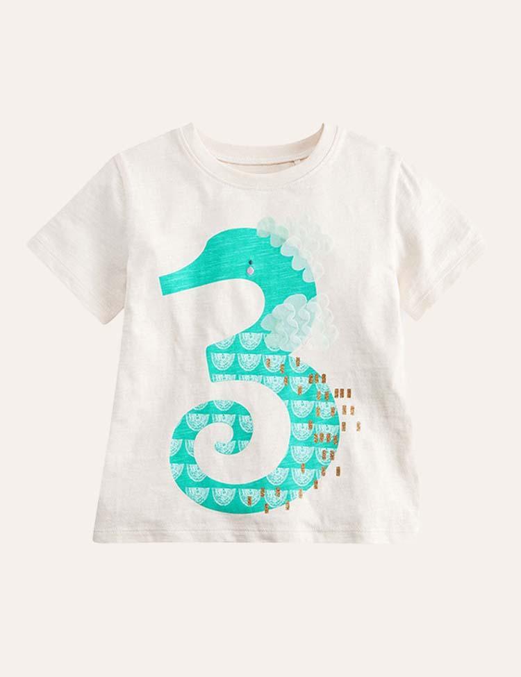 Animal Digital Appliqué T-shirt - Mini Berni