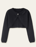 Bow Hollow out Sweater Cardigan - Mini Berni