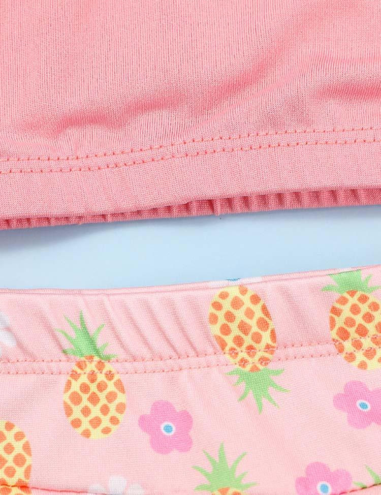 Bow Pineapple Floral Printed Swimsuit - Mini Berni