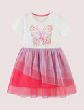 Butterfly Gradient Mesh Dress - Mini Berni