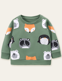 Cartoon Animal Printed Sweatshirt - Mini Berni