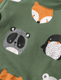 Cartoon Animal Printed Sweatshirt - Mini Berni