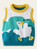 Cute Duck Appliqué Sweater Vest - Mini Berni