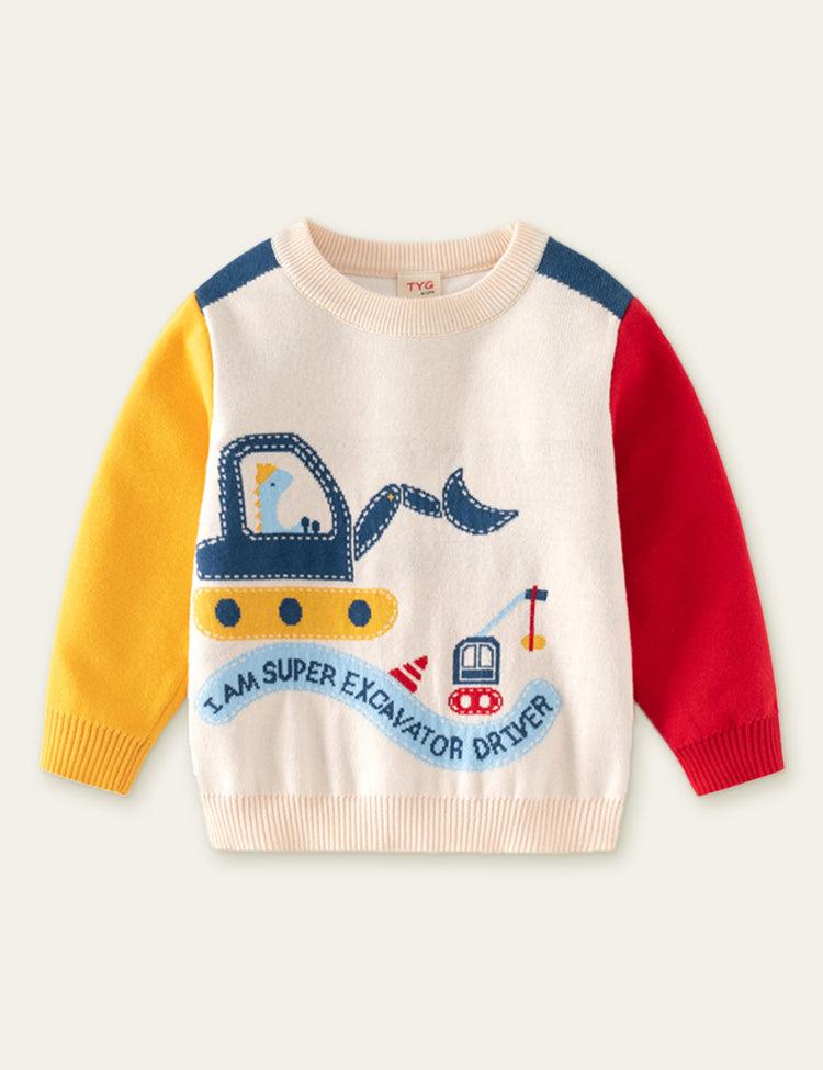 Dinosaur Excavator Sweater - Mini Berni