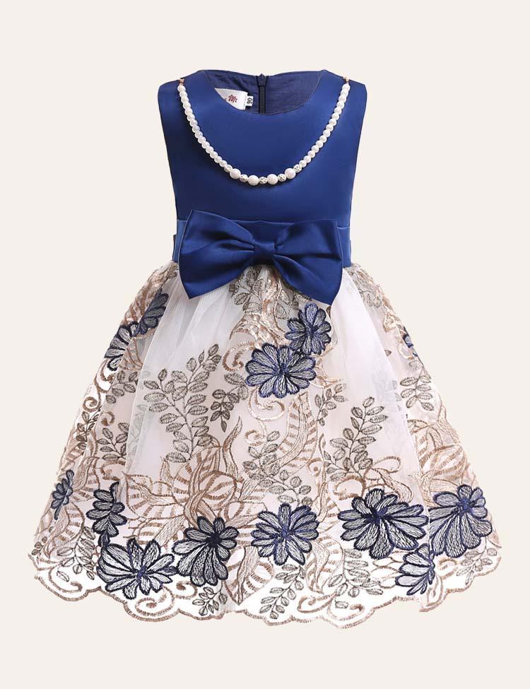Floral Embroidered Party Dress - Mini Berni