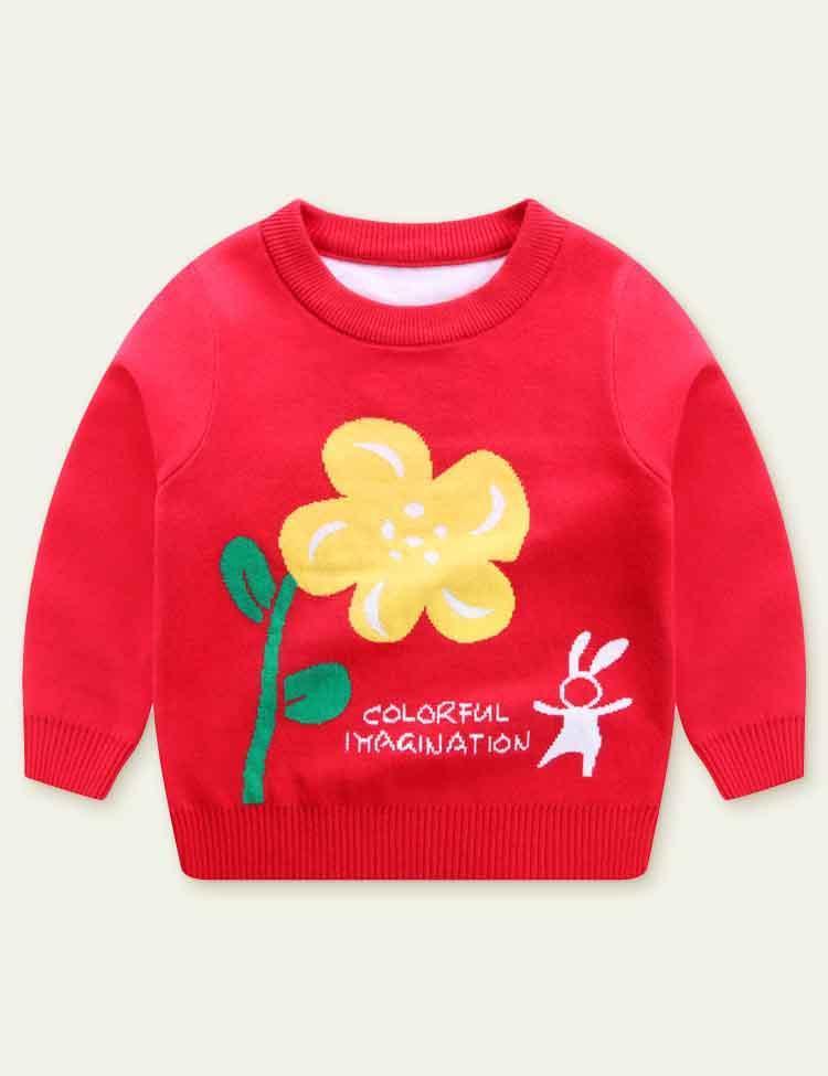 Flower Jacquard Sweater - Mini Berni