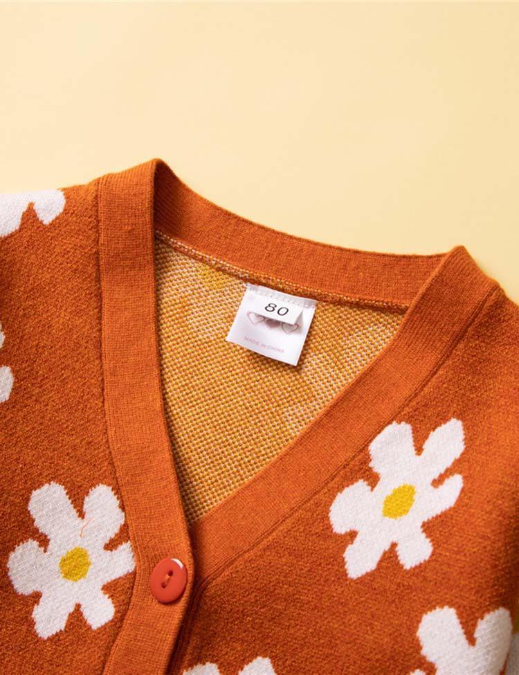 Flower Print Cardigan - Mini Berni