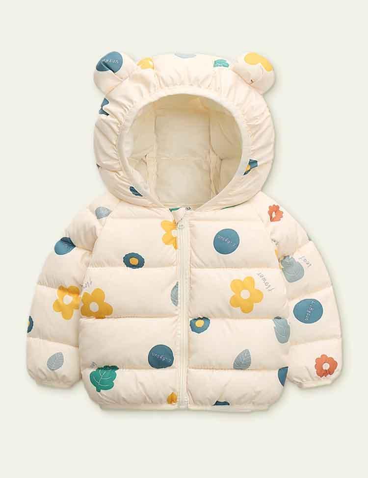 Pattern Print Cotton-Padded Jacket - Mini Berni