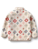 Printed Checks Polar Fleece Jacket - Mini Berni