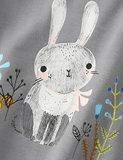 Rabbit Printed Long Sleeve Sweatshirt - Mini Berni