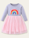 Rainbow Appliqué Tulle Dress - Mini Berni