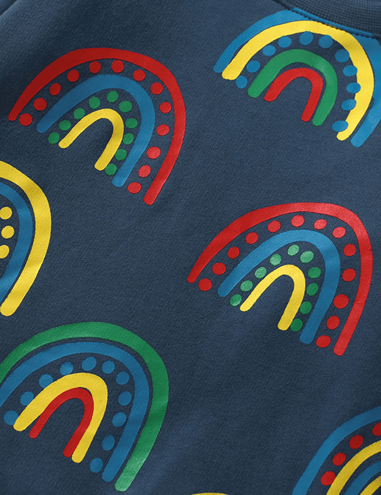 Rainbow Circle Printed Sweatshirt - Mini Berni