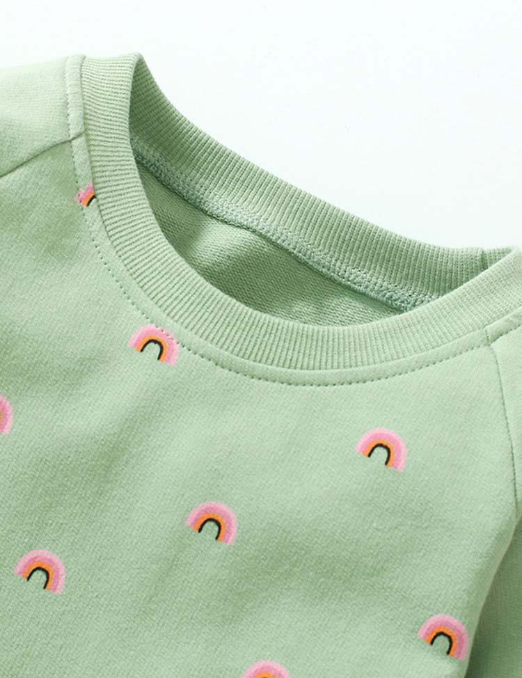 Rainbow Printed Long Sleeve Dress - Mini Berni