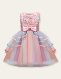 Rose Dream Bow Mesh Party Dress - Mini Berni