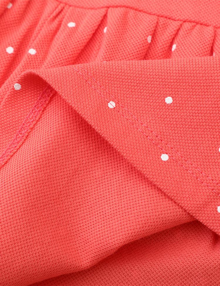 Strawberry Embroidered Polka Dot Long Sleeve Dress - Mini Berni
