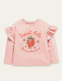 Sweet Strawberry Printed Long-Sleeved T-shirt - Mini Berni