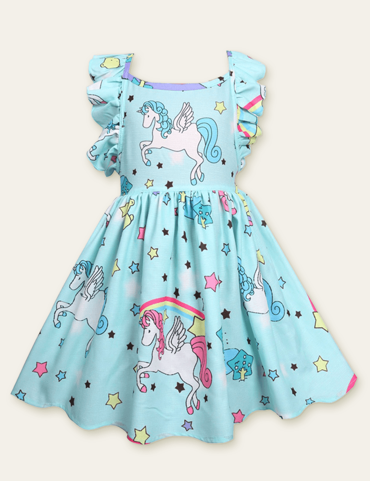 Unicorn Printed Dress - Mini Berni