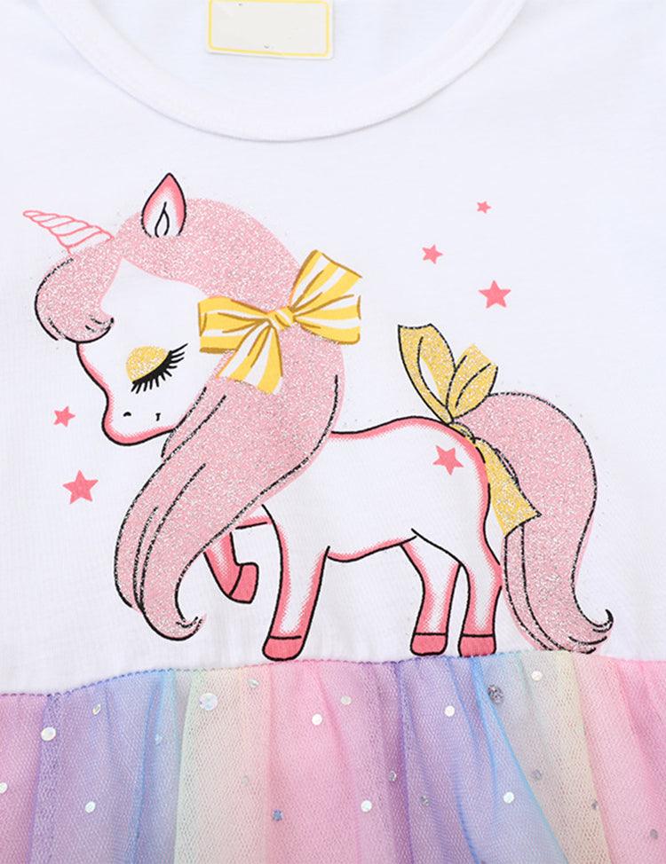 Unicorn Printed Mesh Dress - Mini Berni